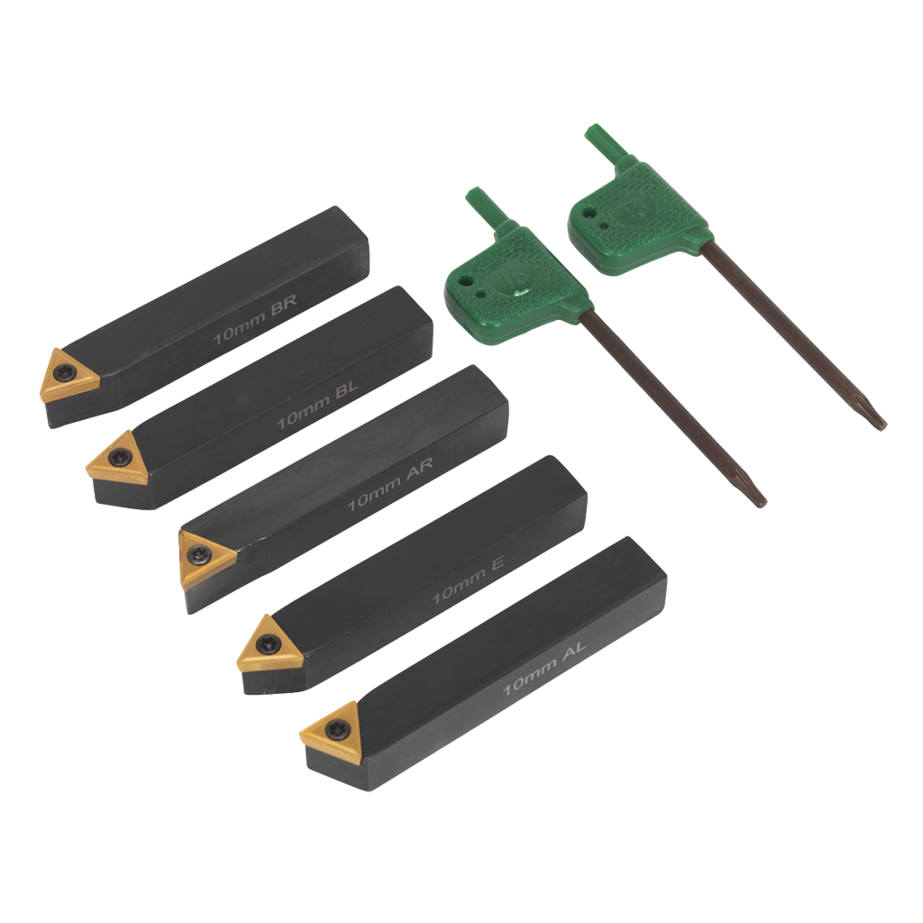 Sealey Indexable Lathe Turning Tool Set 10mm 5pc