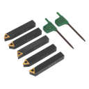 Indexable Lathe Turning Tool Set 10mm 5pc