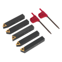 Indexable Lathe Turning Tool Set 8mm 5pc