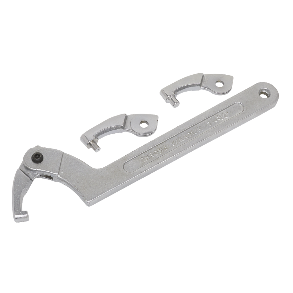 Adjustable C-Spanner Hook & Pin Wrench Set 51-121mm 4pc