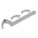 Sealey Adjustable C-Spanner Hook & Pin Wrench Set 51-121mm 4pc
