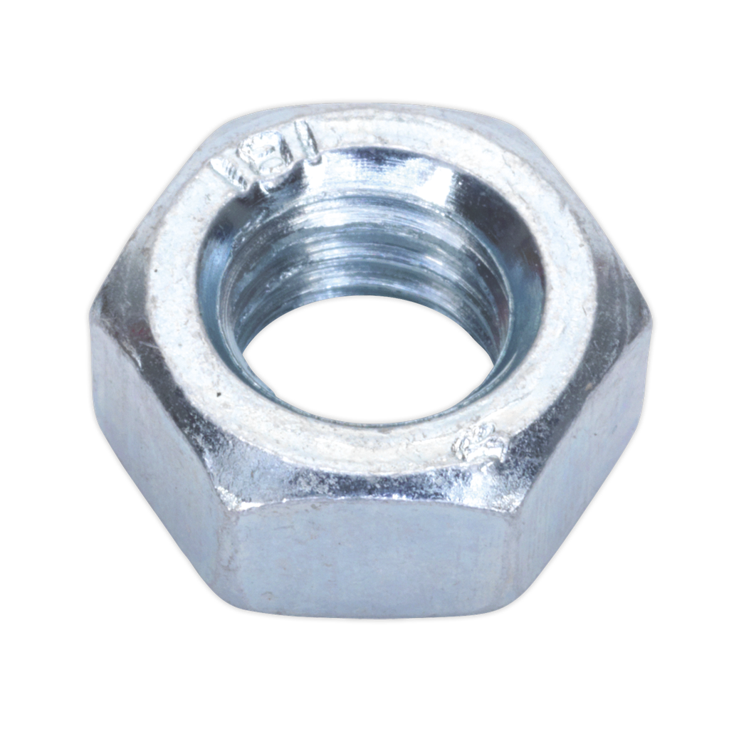 Sealey Zinc Plated Steel Nut M8, DIN 934 - Pack of 100