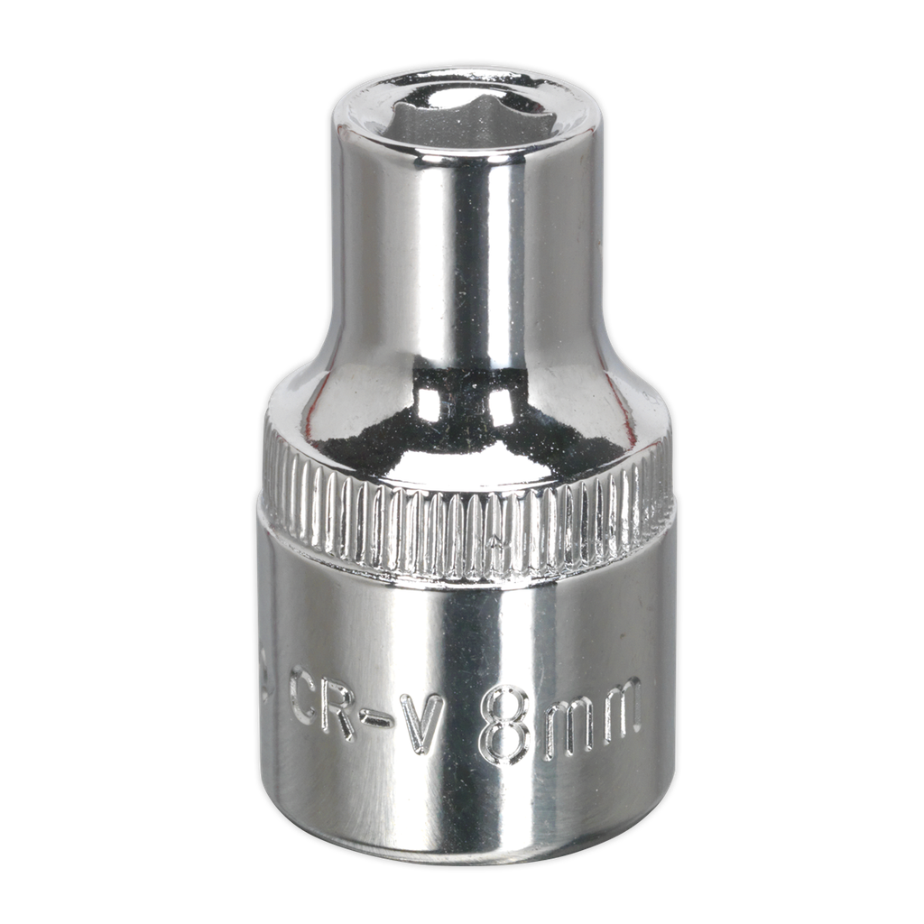 Sealey Premier Fully Polished Socket 1/2"Sq Drive 8mm