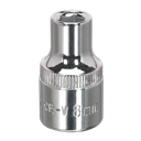 Sealey Premier Fully Polished Socket 1/2"Sq Drive 8mm