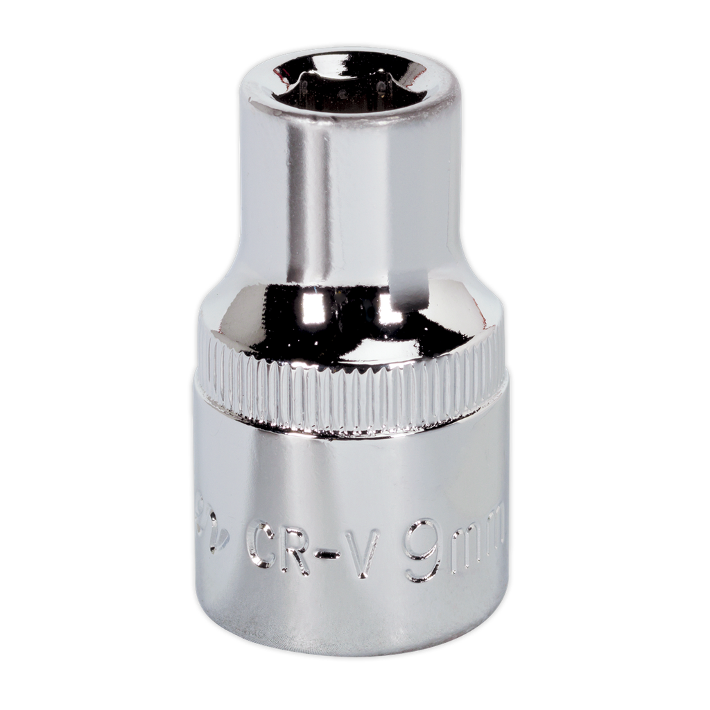 Sealey Premier Fully Polished Socket 1/2"Sq Drive 9mm