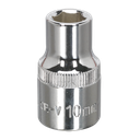Sealey Premier Fully Polished Socket 1/2"Sq Drive 10mm