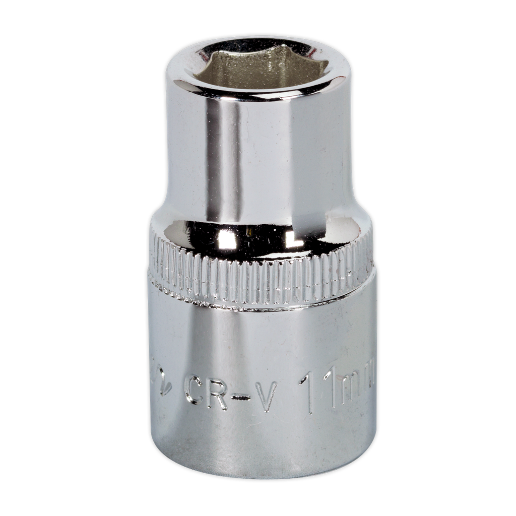 Sealey Premier Fully Polished Socket 1/2"Sq Drive 11mm