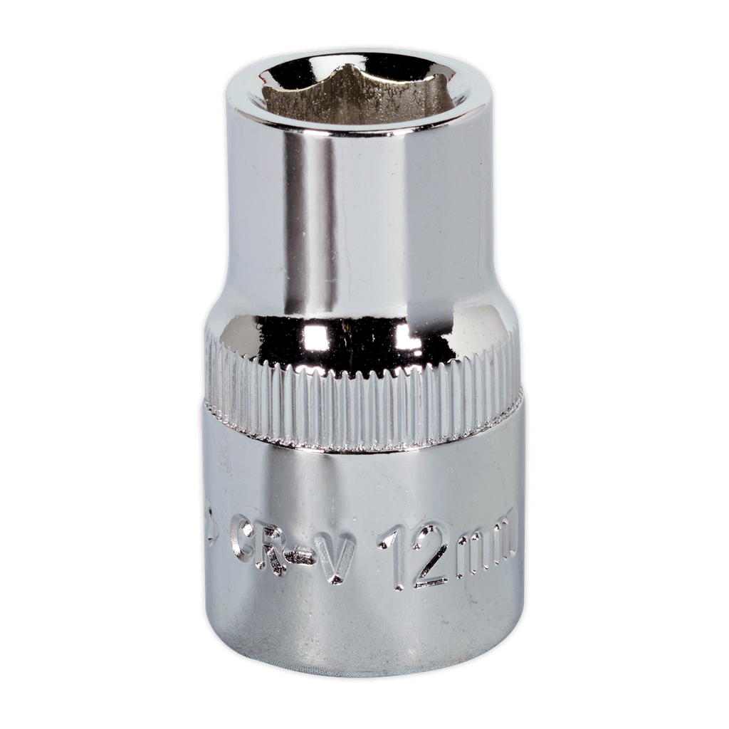 Sealey Premier Fully Polished Socket 1/2"Sq Drive 12mm