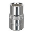 Sealey Premier Fully Polished Socket 1/2"Sq Drive 14mm