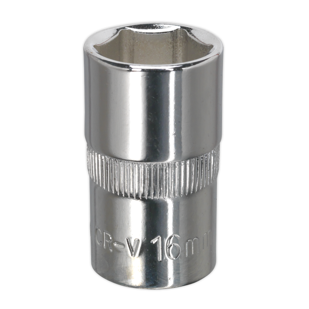 Sealey Premier Fully Polished Socket 1/2"Sq Drive 16mm