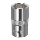 Sealey Premier Fully Polished Socket 1/2"Sq Drive 16mm