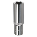 Sealey Premier Fully Polished Deep Socket 1/2"Sq Drive 17mm