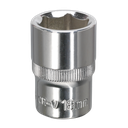Sealey Premier Fully Polished Socket 1/2"Sq Drive 18mm