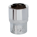 Sealey Premier Fully Polished Socket 1/2"Sq Drive 20mm
