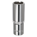 Sealey Premier Fully Polished Deep Socket 1/2"Sq Drive 21mm