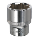 Sealey Premier Fully Polished Socket 1/2"Sq Drive 25mm