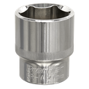 Sealey Premier Fully Polished Socket 1/2"Sq Drive 27mm