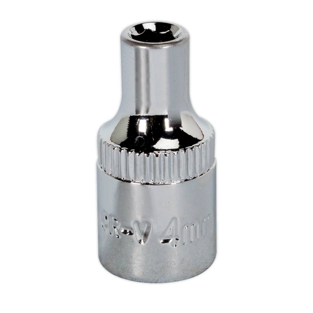 Sealey Premier Fully Polished Socket 1/4"Sq Drive 4mm