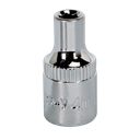 Sealey Premier Fully Polished Socket 1/4"Sq Drive 4mm