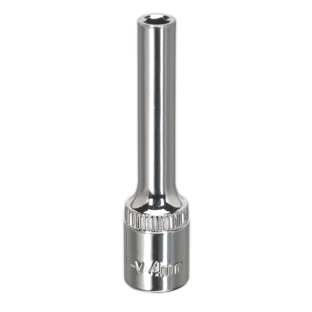 Sealey Premier Fully Polished Deep Socket 1/4"Sq Drive 4mm