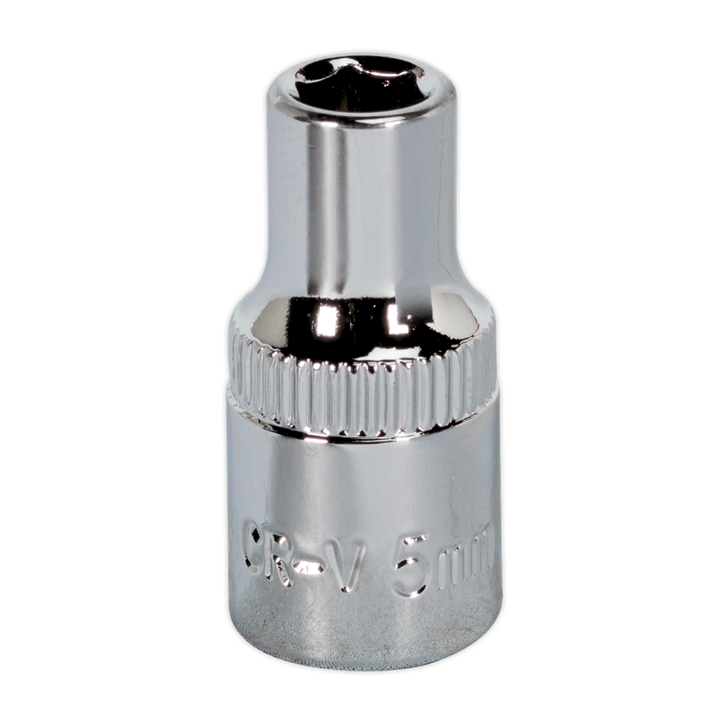 Sealey Premier Fully Polished Socket 1/4"Sq Drive 5mm
