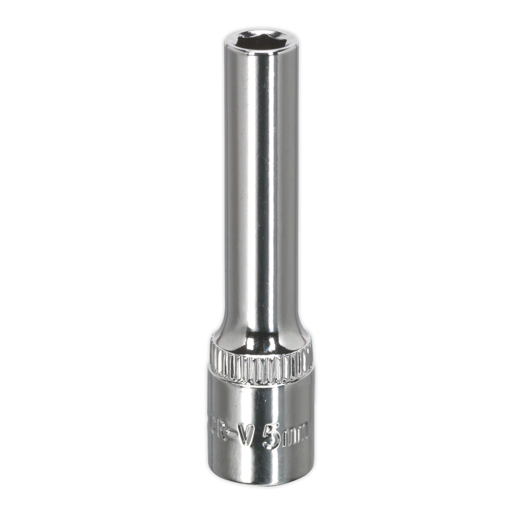 Sealey Premier Fully Polished Deep Socket 1/4"Sq Drive 5mm