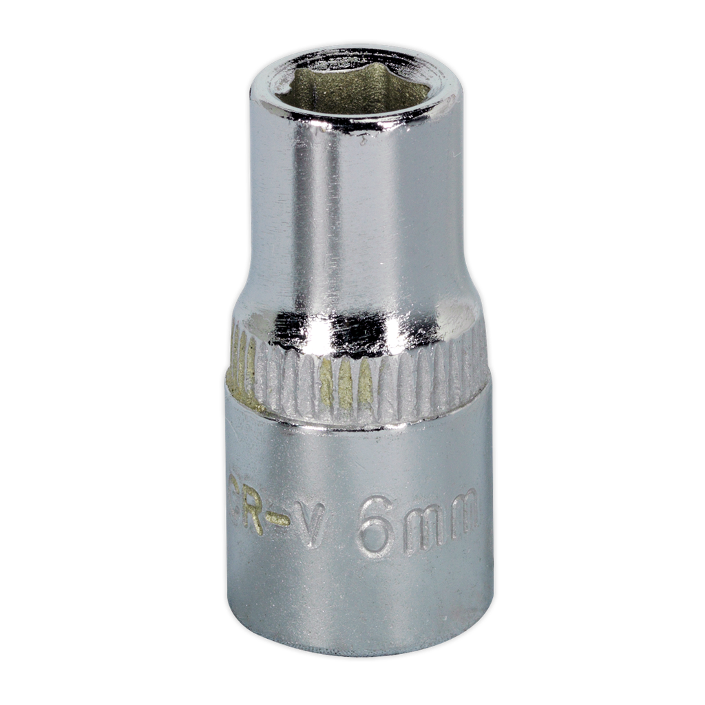 Sealey Premier Fully Polished Socket 1/4"Sq Drive 6mm