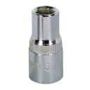 Sealey Premier Fully Polished Socket 1/4"Sq Drive 6mm