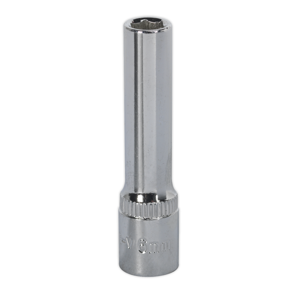 Sealey Premier Fully Polished Deep Socket 1/4"Sq Drive 6mm