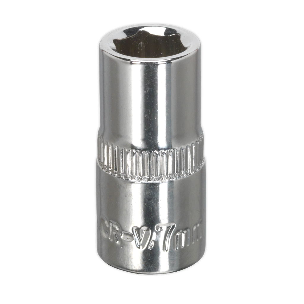 Sealey Premier Fully Polished Socket 1/4"Sq Drive 7mm