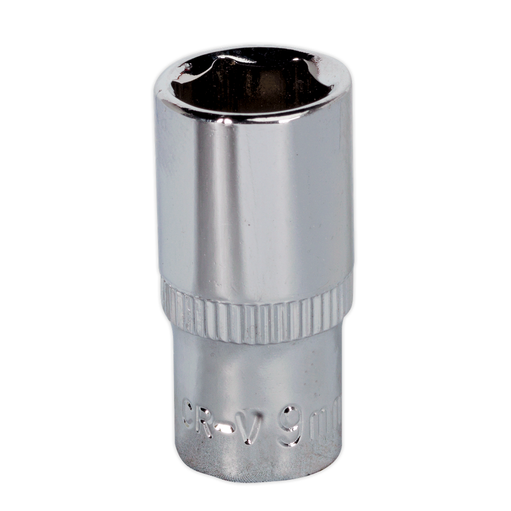Sealey Premier Fully Polished Socket 1/4"Sq Drive 9mm
