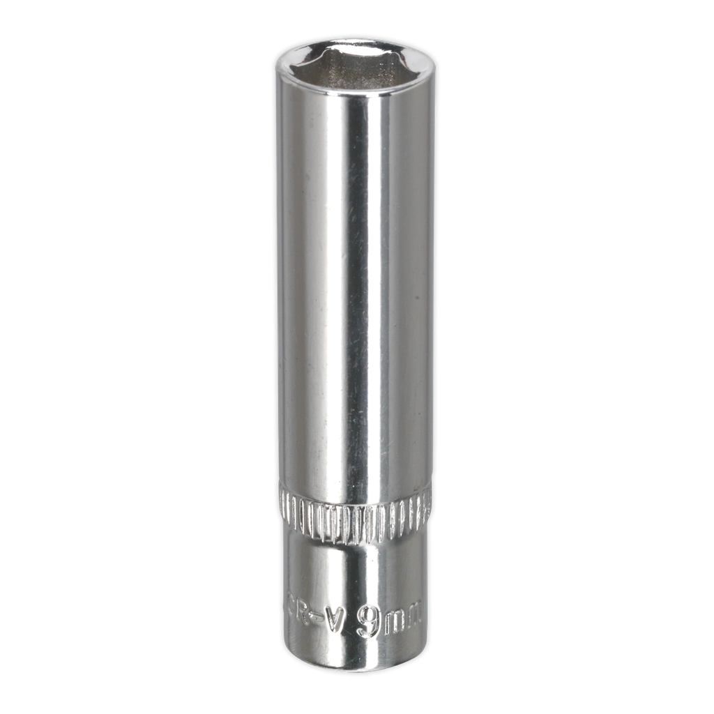 Sealey Premier Fully Polished Deep Socket 1/4"Sq Drive 9mm