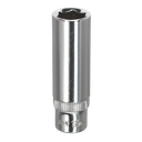 Sealey Premier Fully Polished Deep Socket 1/4"Sq Drive 11mm