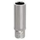 Sealey Premier Fully Polished Deep Socket 1/4"Sq Drive 12mm