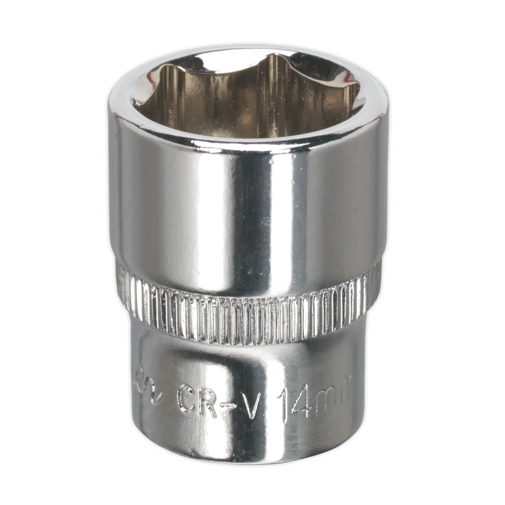 Sealey Premier Fully Polished Socket 1/4"Sq Drive 14mm