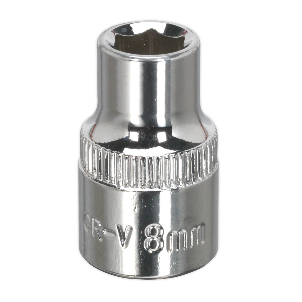 Sealey Premier Fully Polished Socket 3/8"Sq Drive 8mm