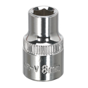 Premier Fully Polished Socket 3/8"Sq Drive 8mm