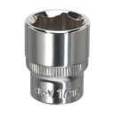 Sealey Premier Fully Polished Socket 3/8"Sq Drive 17mm