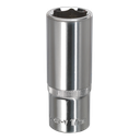 Sealey Premier Fully Polished Deep Socket 3/8"Sq Drive 17mm