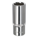 Sealey Premier Fully Polished Socket 3/8"Sq Drive 19mm