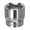 Sealey Premier Fully Polished Socket 3/8"Sq Drive 24mm