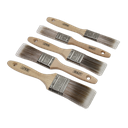 Wooden Handle Paint Brush Set 5pc