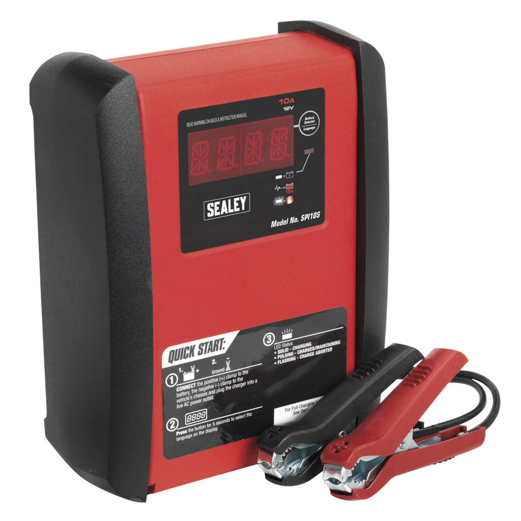 Sealey 12V Intelligent Speed Charge Battery Charger/Maintainer 10A
