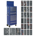 Superline PRO® Tool Chest Combination 14 Drawer with 1179pc Tool Kit - Blue