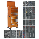 Superline PRO® Tool Chest Combination 14 Drawer with 1179pc Tool Kit - Orange