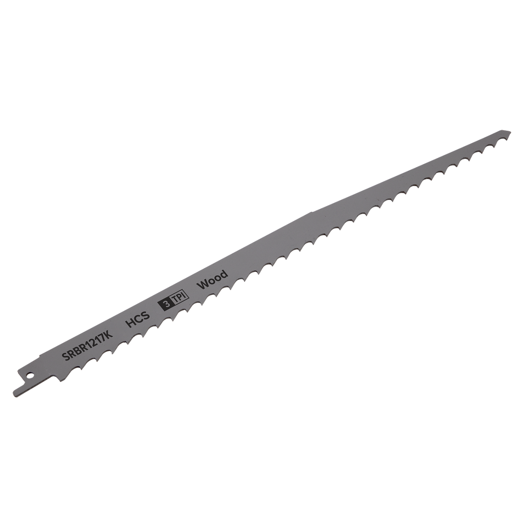 Sealey Reciprocating Saw Blade for Pruning & Coarse Wood 300mm 3tpi - Pack of 5