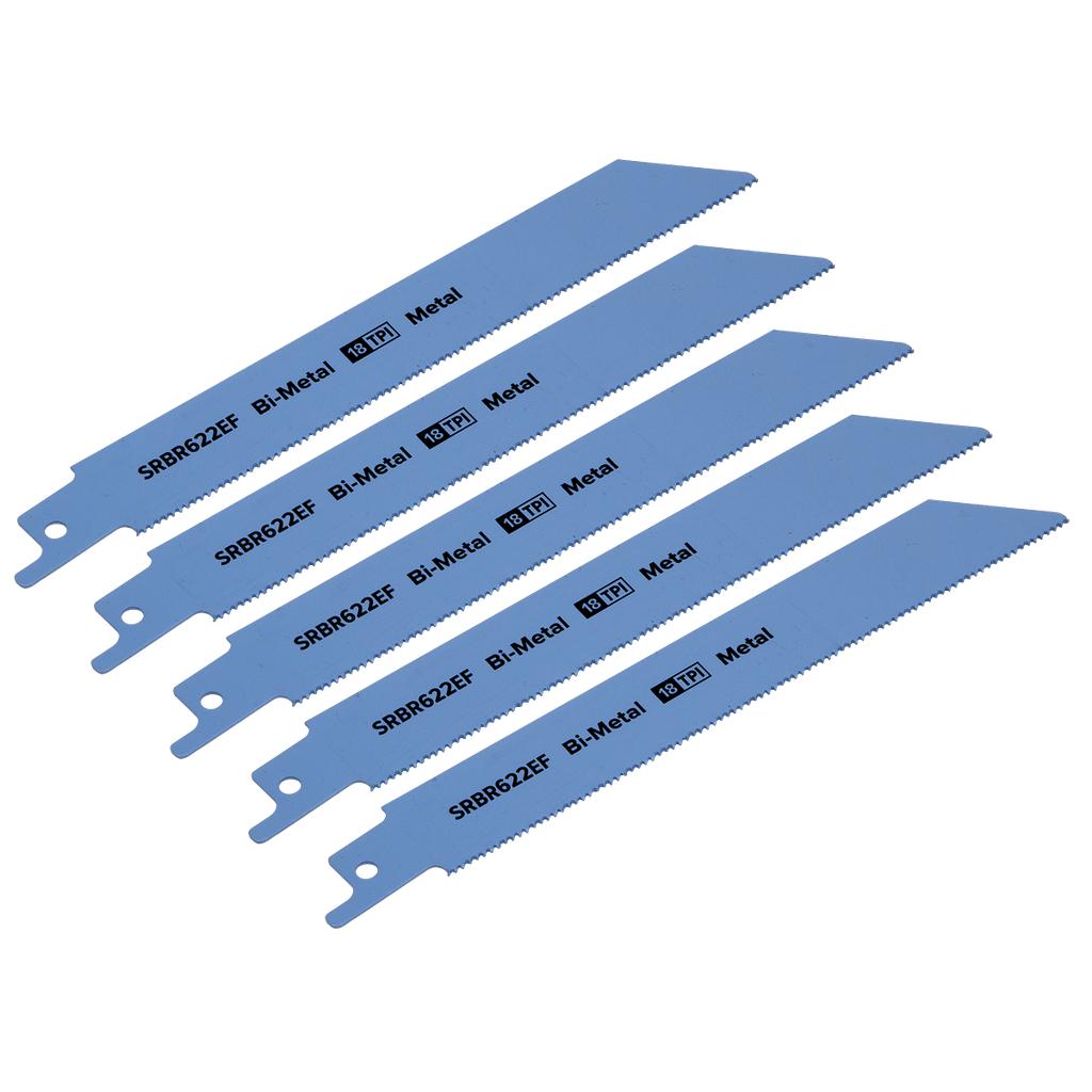 Sealey Reciprocating Saw Blade for Metal 150mm 18tpi - Pack of 5