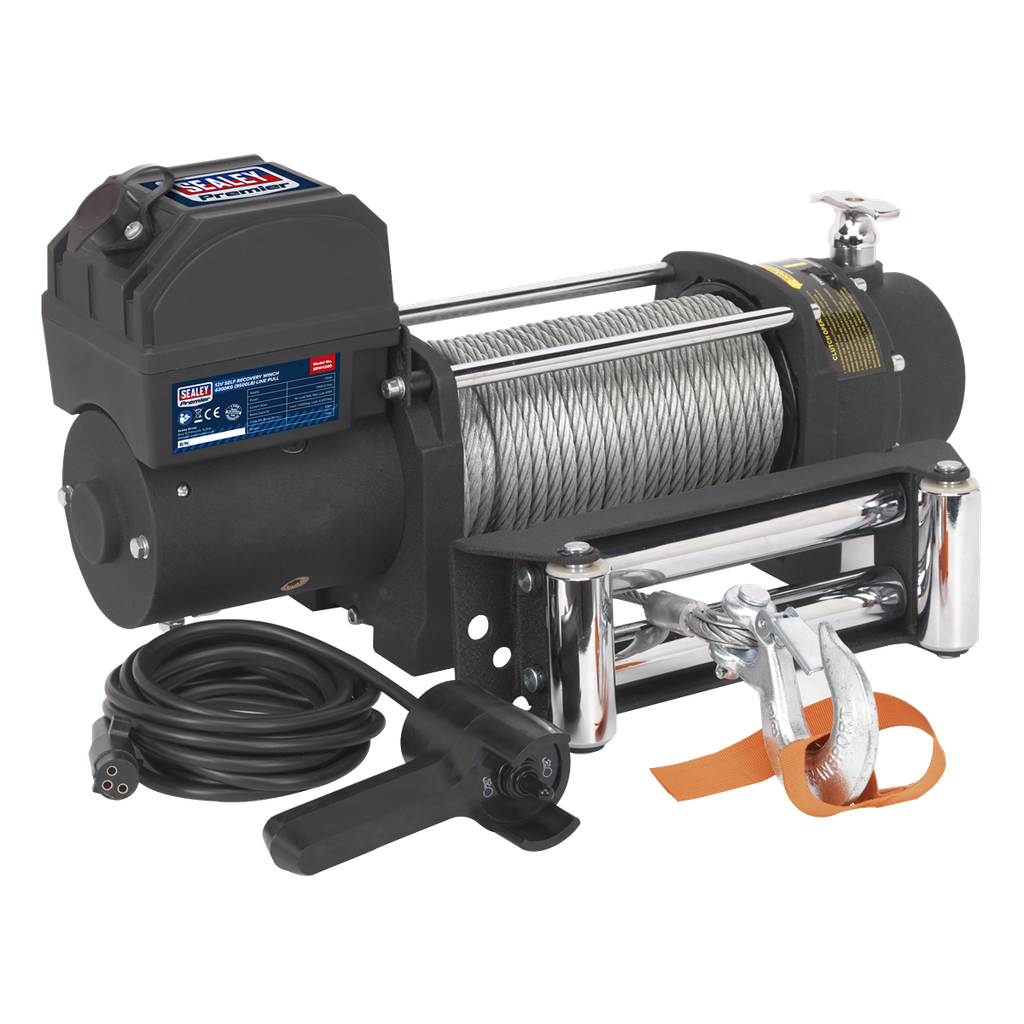 Sealey Self-Recovery Winch 4300kg (9500lb) Line Pull 12V