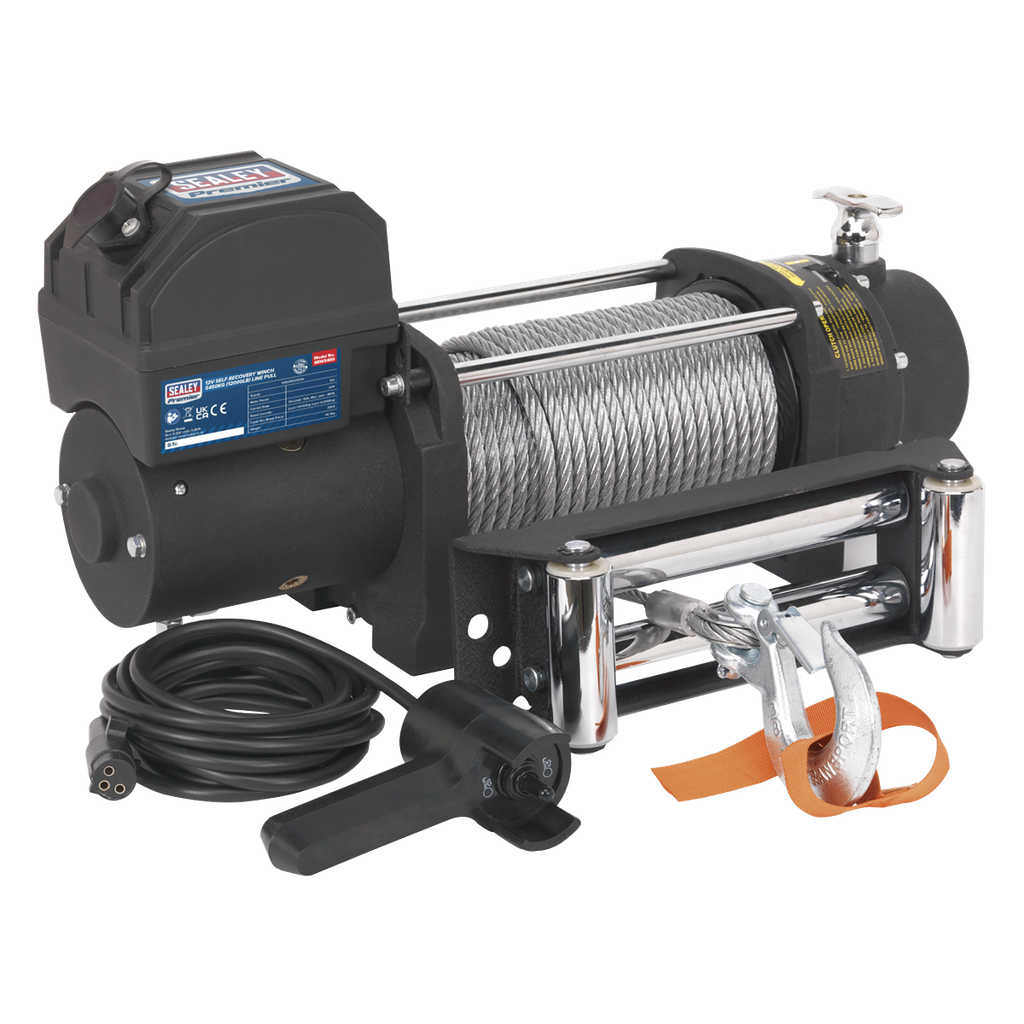 Sealey Self-Recovery Winch 5450kg (12000lb) Line Pull 12V