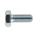 8.8 Zinc Plated HT Setscrew M10 x 25mm, DIN 933 - Pack of 25